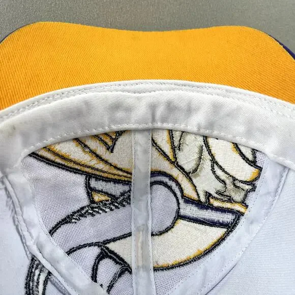 Vintage Minnesota Vikings Hat Snapback White The Game Big Logo NFL Football 90s - Picture 7 of 12